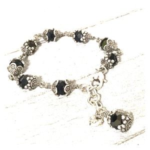 Brighton Silver Tone Beaded Bracelet